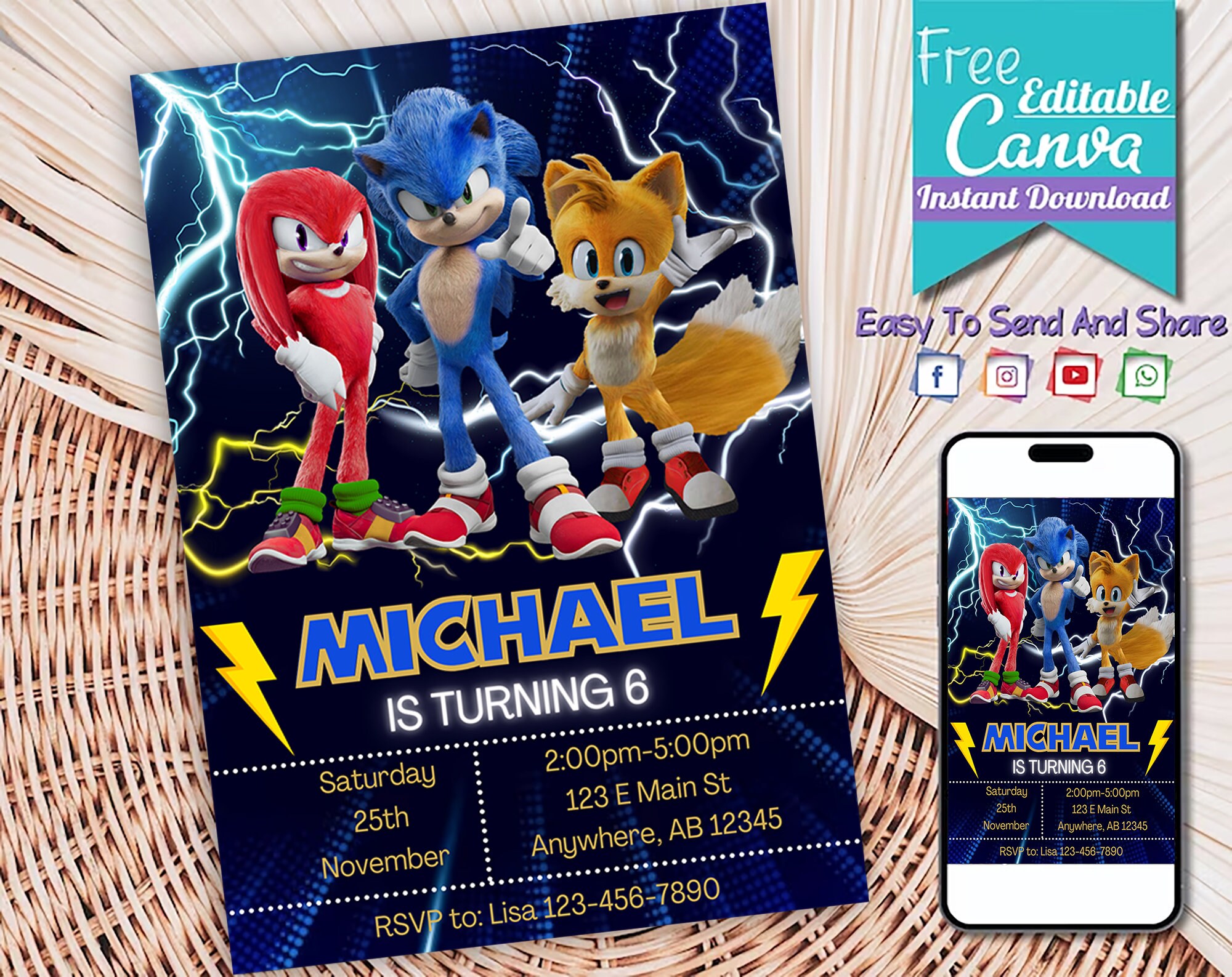 Super Sonic from the Sonic The Hedgehog 2 Movie Digital Print Greeting  Card for Sale by AniMagnusYT