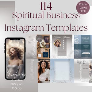 Spiritual Business Canva Templates Spiritual Instagram Templates for Coaches Spiritual Brand Spiritual Tools for Coaching Instant Downloads