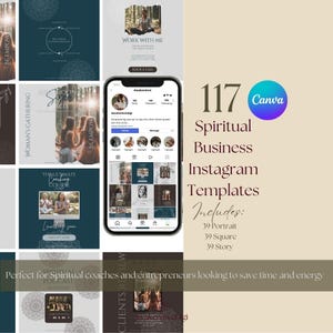 Instagram post templates for spiritual coaches done for you instagram content spiritual business branding instant download social media tool
