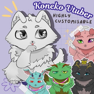 VTuber | Koneko, the cat | Highly customizable | Live2d model for Vtube Studio premade for streaming twitch, youtube, kick....
