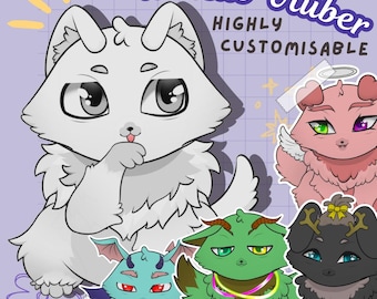 VTuber | Koneko, the cat | Highly customizable | Live2d model for Vtube Studio premade for streaming twitch, youtube, kick....