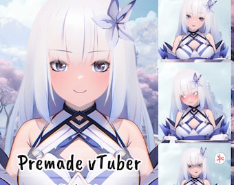 VTuber | Violetta, the flower girl | 4 emotions | Live2d model for Vtube Studio premade asset for streaming on twitch, youtube and more