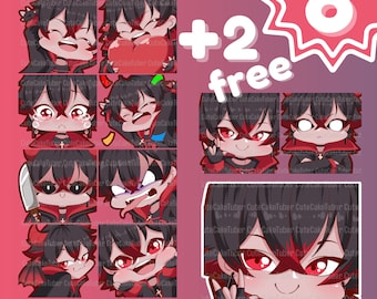 EMOTES BUNDLE | Luke, the demon boy | 10 emotes | For Twitch, Discord, Youtube and more