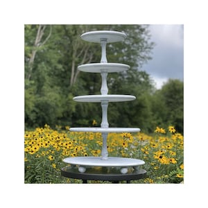 Milk White, Shabby Chic | Cupcake Stand, Cake Stand, Cupcake Tower, 2 Tier 3 Tier 4 Tier 5 Tier 6 Tier, Distressed Wood, Wedding, Birthday