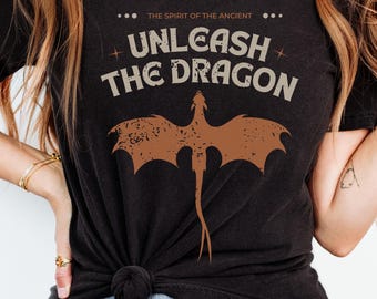 Vintage Dragon Graphic Tee Comfort Colors Medieval Inspired Castlecore Fantasy Shirt