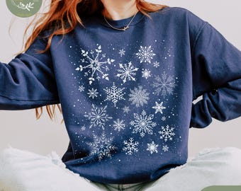 Snowflake Sweatshirt Winter Wonderland Ski Sweatshirt Christmas Sweatshirt Holiday Sweatshirt Matching Sweatshirt Comfort Colors  Sweatshirt