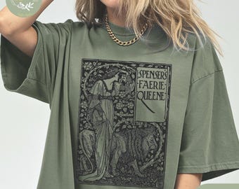 Art Nouveau Tshirt Vintage Illustration Shirt Art Lover Top Book Lover Tee Medieval Style Tee Poem Spensers Faerie Queene Graphic Tee