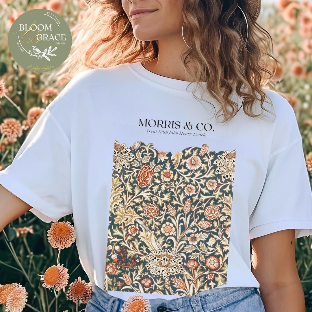 MORRIS FLOWER FIELD SHIRT - SHADOW PINK main image 1