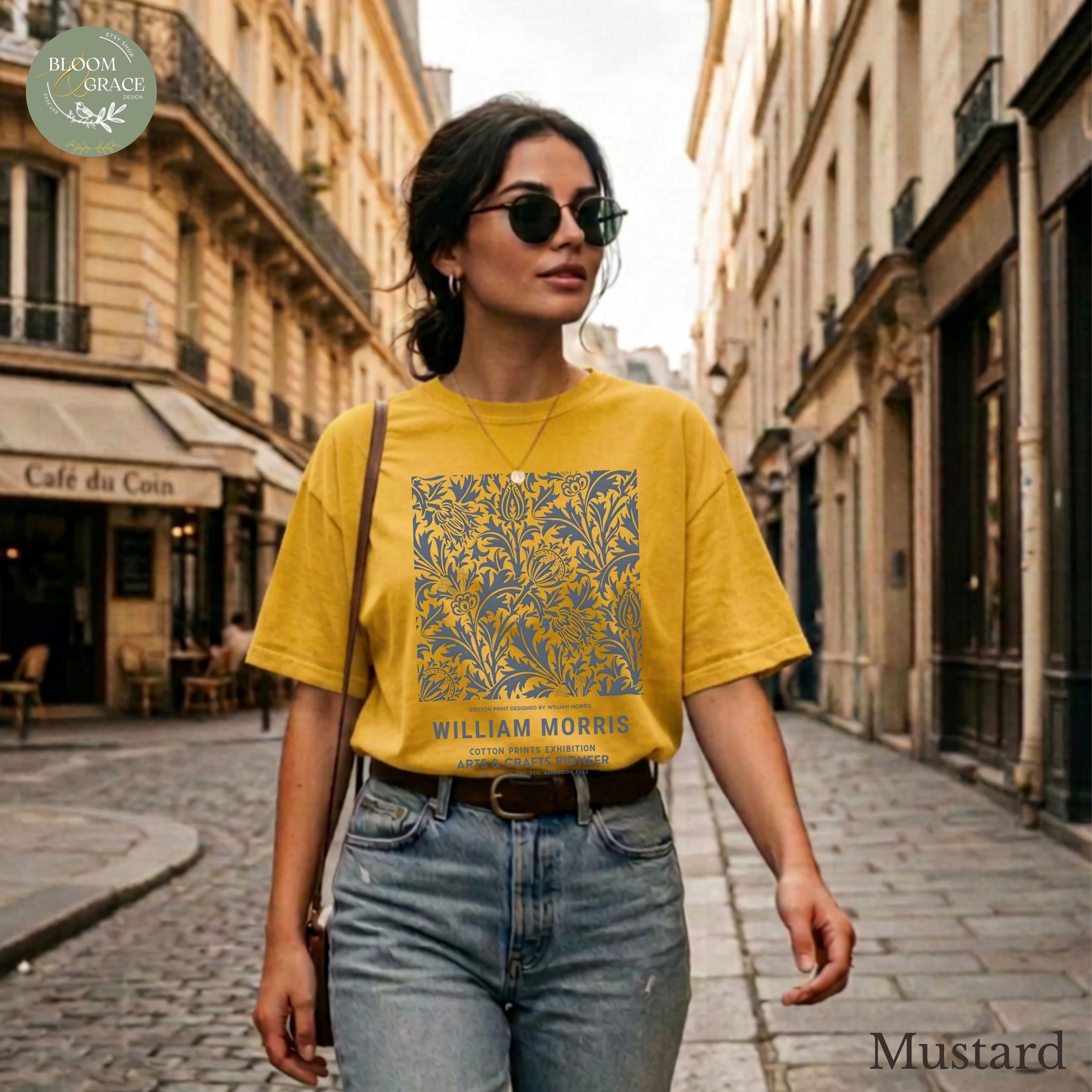 Retro Floral Shirt Women Flowers Tshirt Comfort Colors William Morris Shirt Classy Aesthetic T Shirt Gift Nature Lover Women Graphic Tee