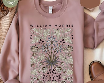 William Morris Floral Sweatshirt: Vintage Botanical Art Print
