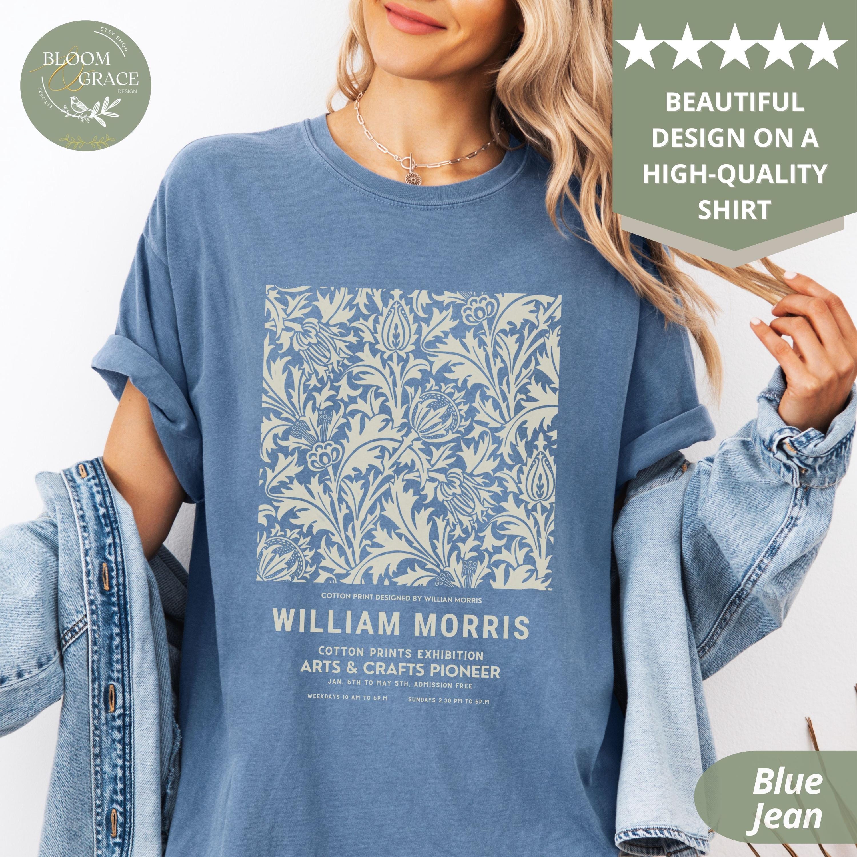 Retro Floral Shirt Women Flowers Tshirt Comfort Colors William Morris Shirt Classy Aesthetic T Shirt Gift Nature Lover Women Graphic Tee