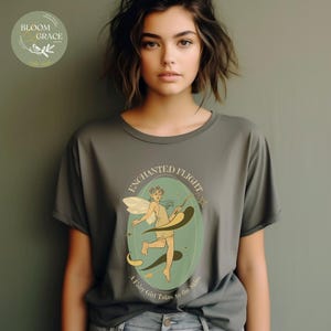 Enchanted Fairycore Shirt Comfort Colors Tshirt Cottagecore Trend Top Vintage Fantasy Tee Whimsical Design Gift Fantasy Fans Gift for Women