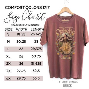 Shakespeare Ophelia Shirt Hamlet Dark Academia Shirt Cottagecore Shirt Classic Literature Tshirt Book Shirts Library Shirt Theatre Shirt Brick