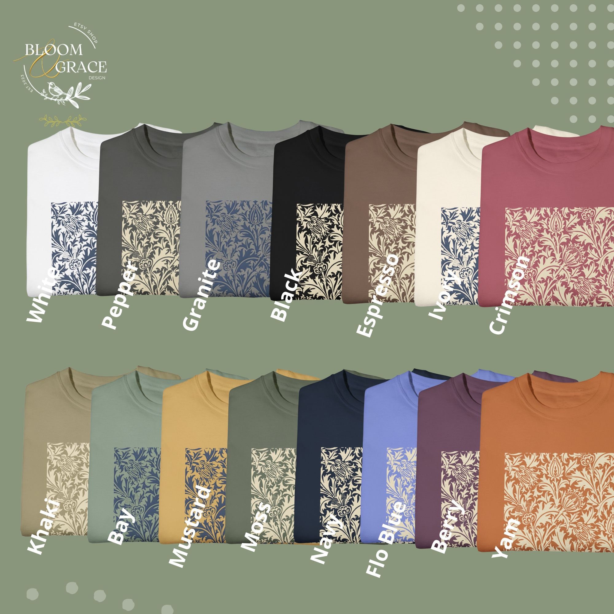 Retro Floral Shirt Women Flowers Tshirt Comfort Colors William Morris Shirt Classy Aesthetic T Shirt Gift Nature Lover Women Graphic Tee