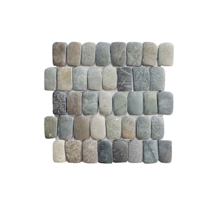 Canine Mix Natural Stone Pebble Tiles | Decorative Stone Backsplash | Mosaic Wall tiles | 12&quot;x12&quot; | 5 Tiles Sheets