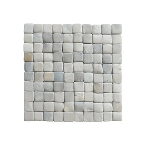 Molar 3 Grey Natural Stone Pebble Tiles | Decorative Stone Backsplash | Mosaic Wall tiles | 12&quot;x12&quot; | 5 Tiles Sheets