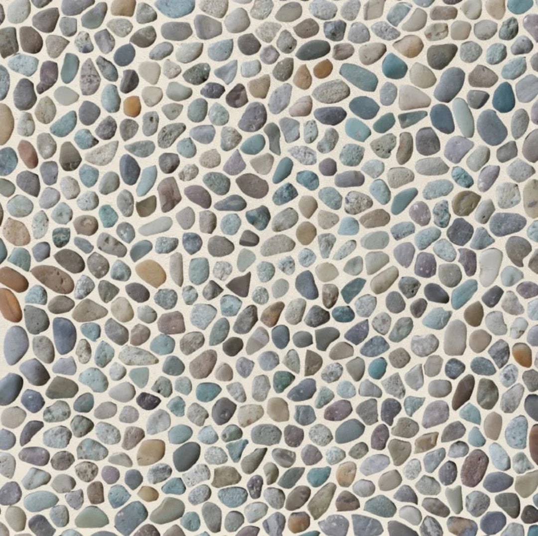 Tile Stone Mini Small Stones Wall Tiles, Mini Green Pebble Natural Stone Mosaic Wall ...