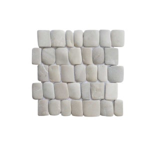 Canine Tan Natural Stone Pebble Tiles | Decorative Stone Backsplash | Mosaic Wall tiles | 12&quot;x12&quot; | 5 Tiles Sheets