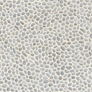 Mini White Pebble Natural Stone Mosaic Wall and Floor Tile (12&quot;x12&quot;) 11 tiles per case