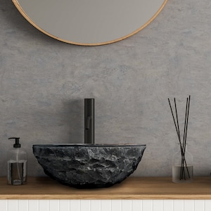 Bathroom Vessel Sink, Natural Stone Sink for Bathroom, Basin Sink for Bathroom Decor, Unique Vessel Sink, Bathroom Accessories
