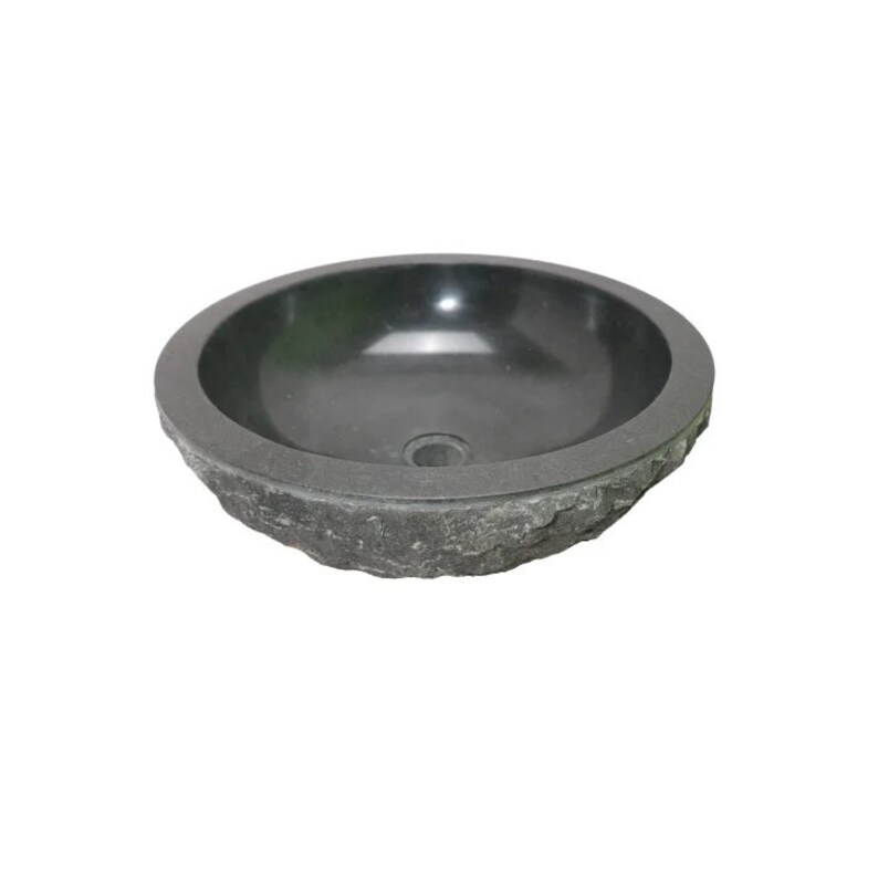 Aruba Basalt Stone Vessel Sink, Unique Bathroom Vanity Sink Bowl