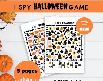 Halloween I Spy Game for Kids: Printable Party Activity (Digital Download)