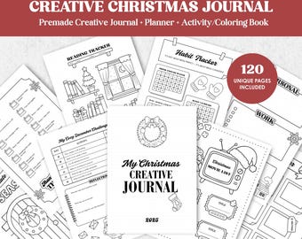 Christmas Journal Printable | Holiday Planner & Gratitude Tracker (Digital Download)