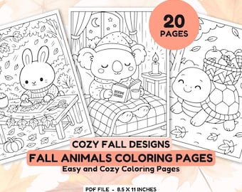 Fall Animals Coloring Pages: 20 Cozy Autumn Designs (Printable PDF)