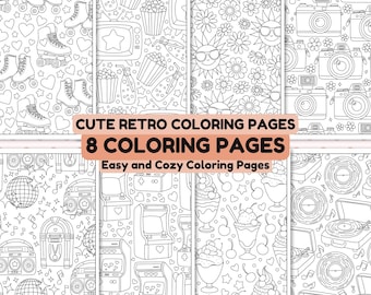 Retro Coloring Pages: Groovy Designs for Adults & Kids (PDF Download)