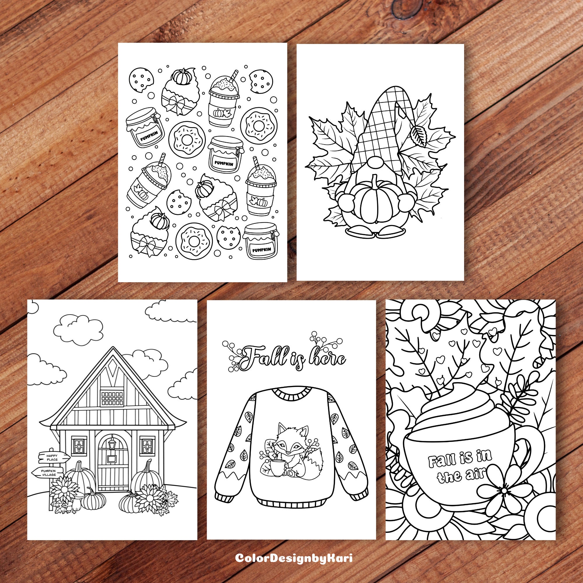 20 Fall Coloring Pages, Fall Coloring, Printable Coloring Pages, Cozy ...