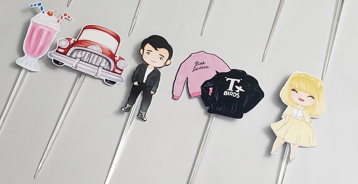 Grease Cupcake Toppers - Etsy