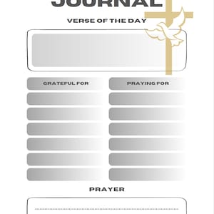Daily Prayer Journal/ Prayer Journal Template