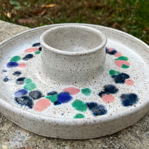 Festive Chip and Dip Handmade Bowl-SOLD