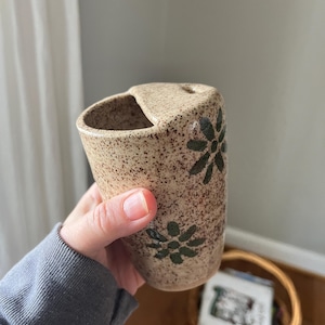 Handmade Travel Mug with Flowers - Best Seller!!