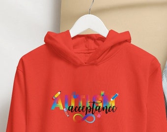 Mes de aceptación del autismo Abril Apoyo emocional Afirmación positiva Sudadera con capucha Regalo inspirador