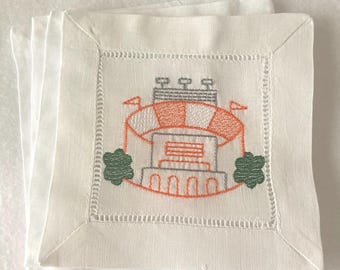 Embroidered Tennessee Football Cocktail Napkins- Set of 4