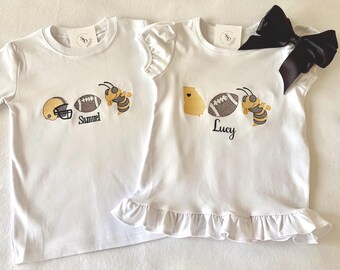 Camiseta/body de fútbol americano de Georgia Tech bordado