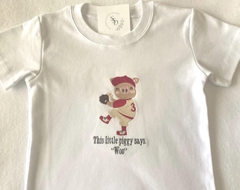 Embroidered Arkansas Baseball Shirt/Bodysuit