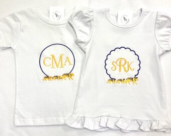 Embroidered LSU Shirt/Bodysuit