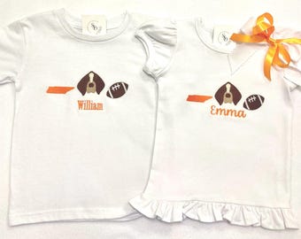 Embroidered Tennessee Football Shirt/Bodysuit