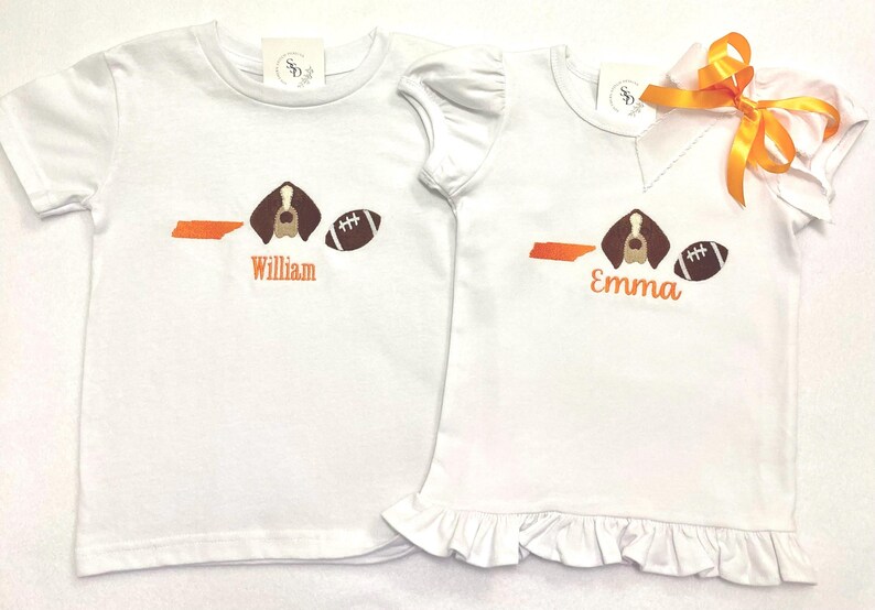 Camiseta/body de fútbol de Tennessee bordado imagen 1