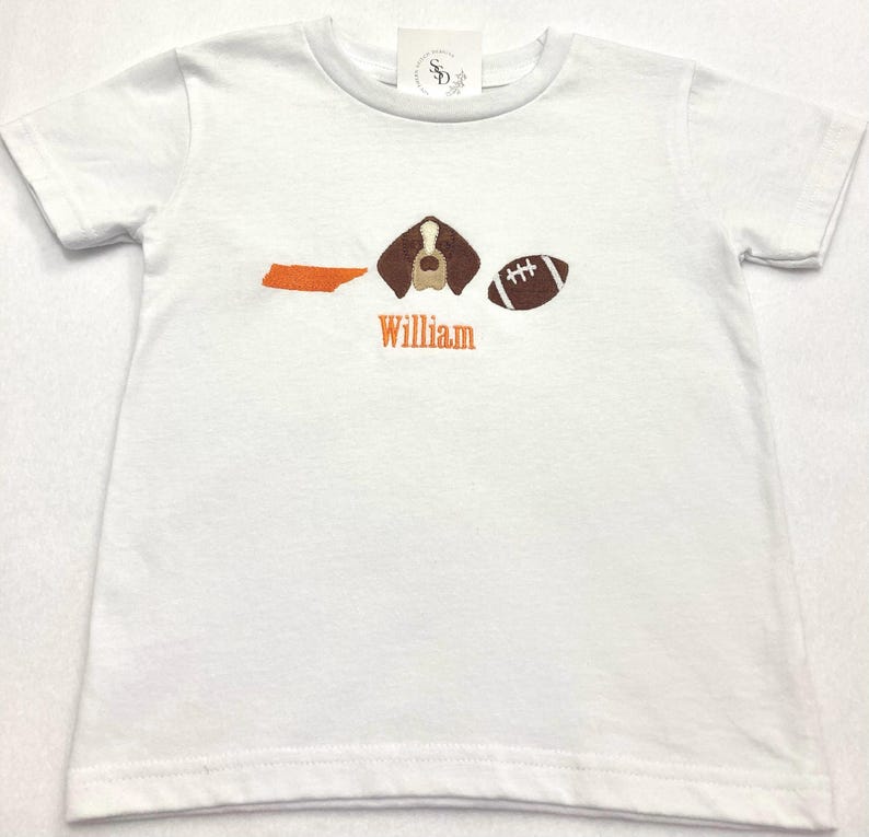 Camiseta/body de fútbol de Tennessee bordado imagen 3