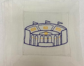 Embroidered LSU Football Stadium Set of 4