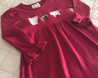 Embroidered Arkansas Football Dress