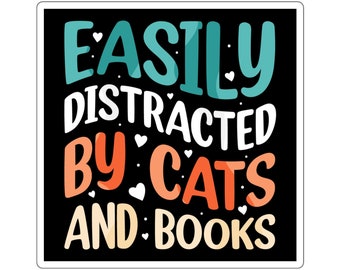 Cats and Books Sticker