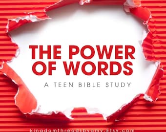 Estudio bíblico para adolescentes: El poder de las palabras - Devocional imprimible (Archivos digitales)