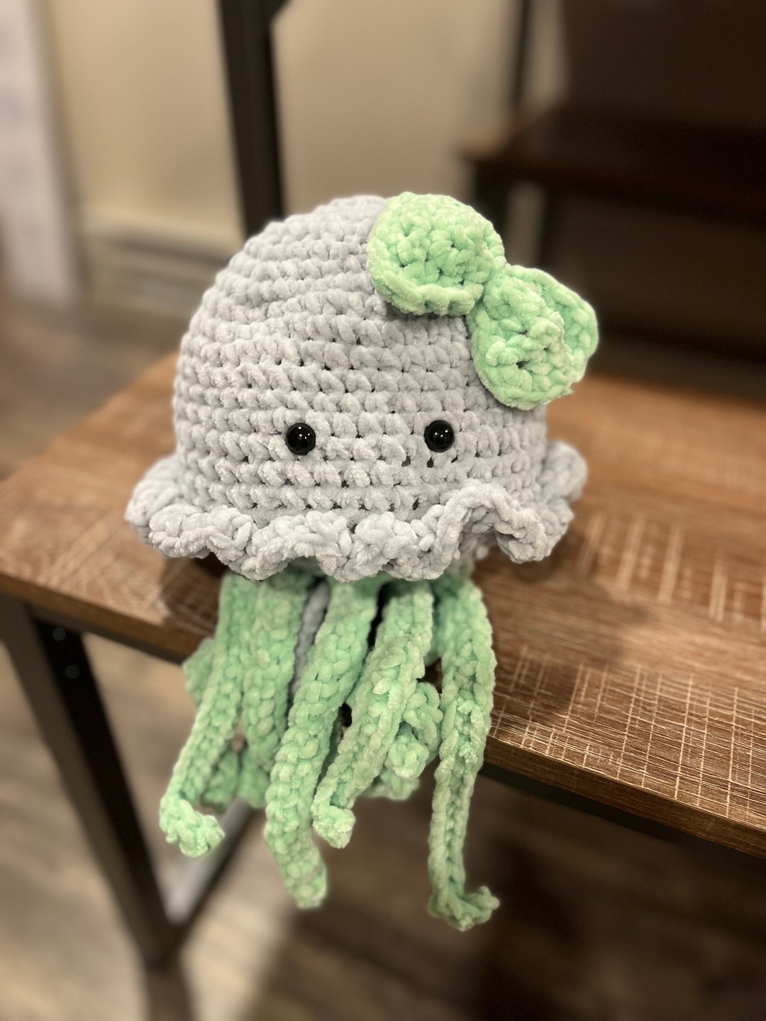Soft Crochet Jellyfish Stuffed Animal Etsy