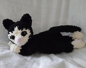 Large Kitty Cat Snuggler Crochet Amigurumi Lovey