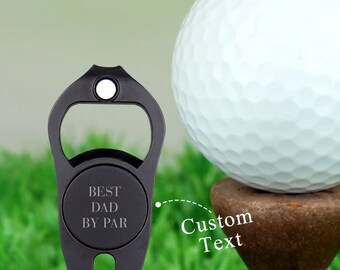 Personalized Multipurpose Golf Fork Ball Marker Bottle Opener Gifts for Dad