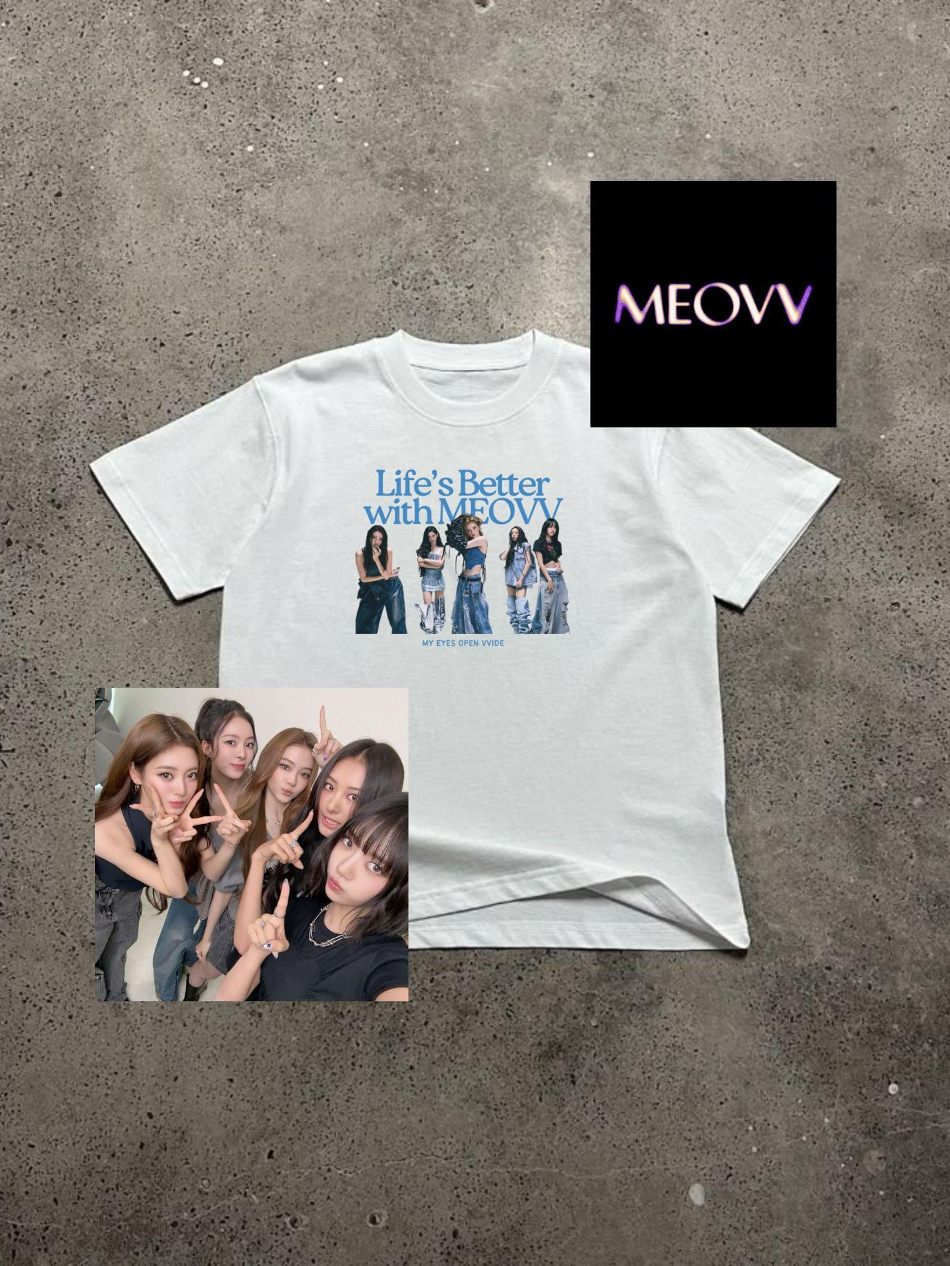 MEOVV T-shirt • Girl Group Fan Tee • Organic White Unisex Kpop